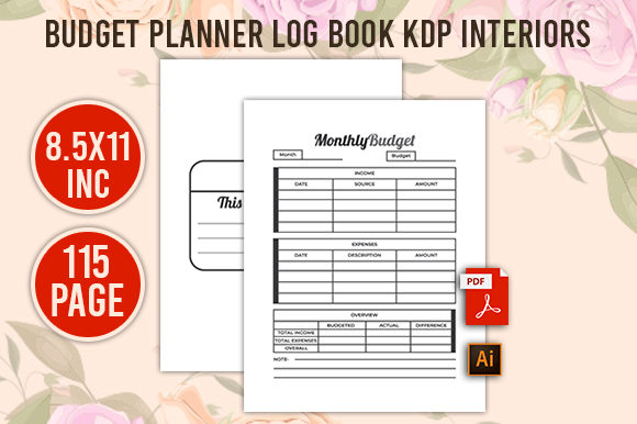 Budget Planner Log Book KDP Interiors: Practical Applications for Publishers and Users