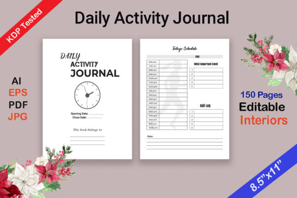 Creative Daily Activity Journal for KDP Interiors