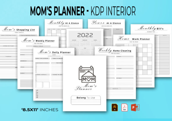 Mom's Planner KDP Interiors: Design Guide