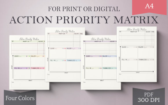 Printable Priority Planning Matrix A4 Guide