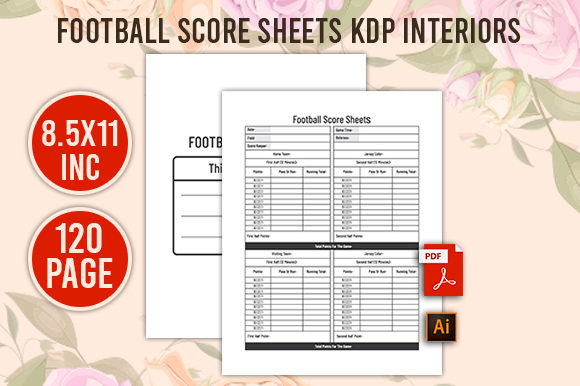 Technical Excellence in Football Score Sheets KDP Interiors for Professional Publishing